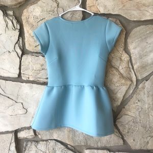 NWT Kingdom & State robin blue peplum top XS